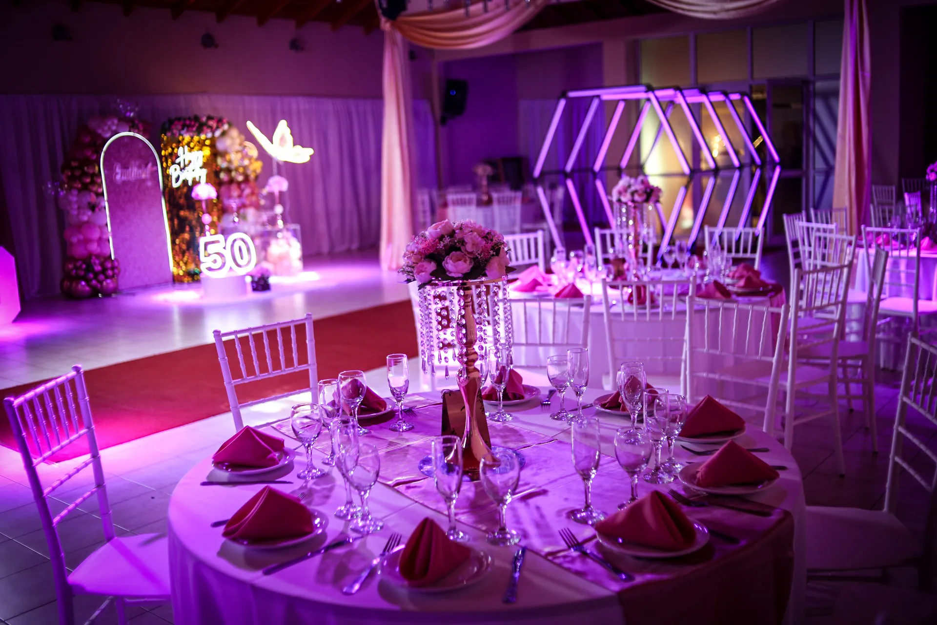 Salón La Mirada Eventos ambientado